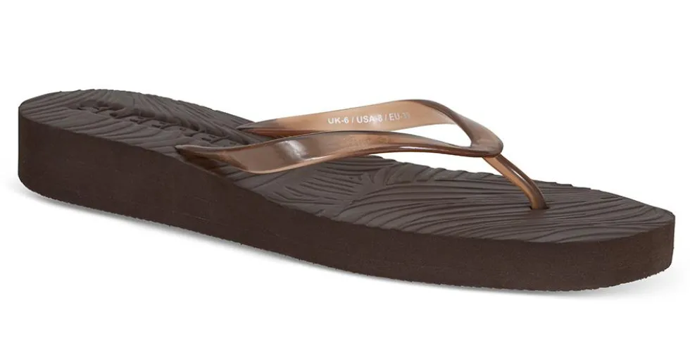 Sandal Transparant Platform brun
